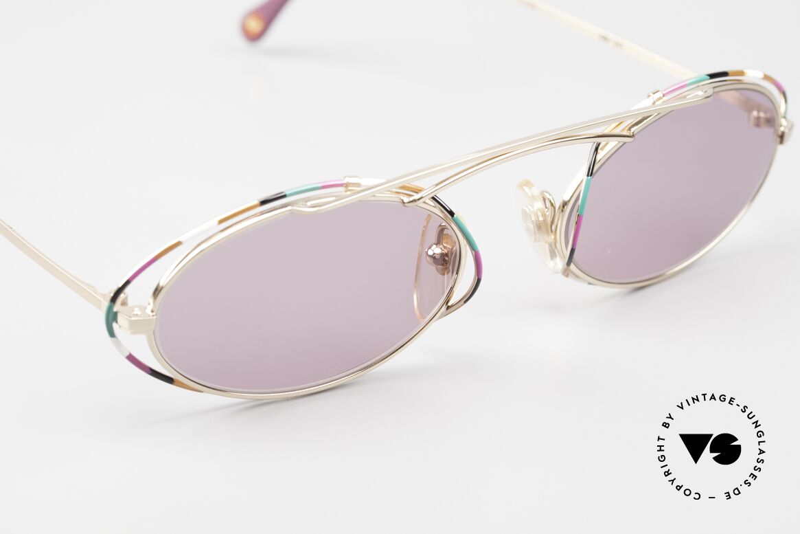 Casanova LC22 Art Nouveau Shades Purple, unworn with purple sun lenses for 100% UV protection, Made for Women