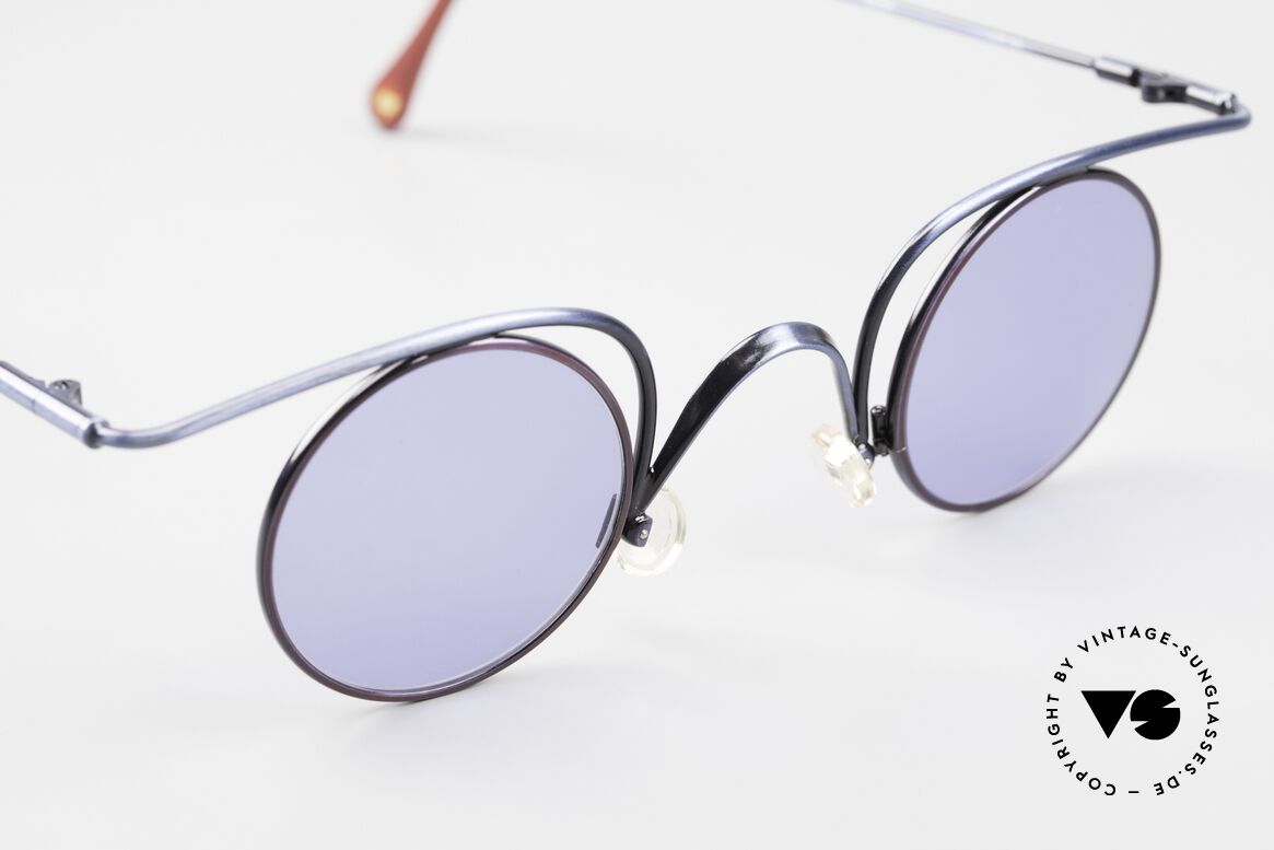 Casanova LC32 Round Shades Art Nouveau, unworn with blue sun lenses with 100% UV protection, Made for Men and Women