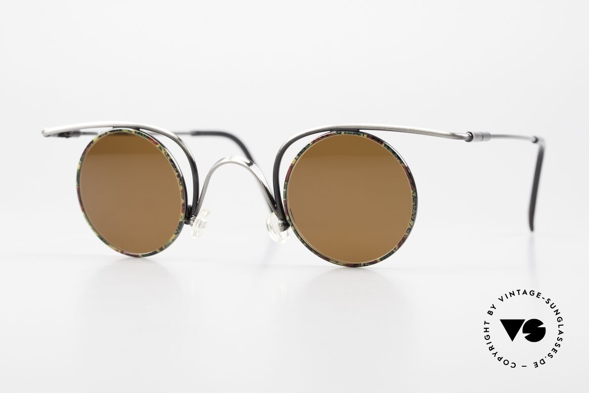 Casanova LC32 Crazy Round Shades 80s 90s, round CASANOVA LC32 sunglasses, size 36/32, col. 03, Made for Men and Women