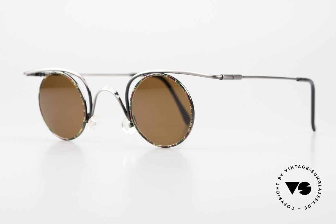 Casanova LC32 Crazy Round Shades 80s 90s, fantastic combination of color, shape & functionality, Made for Men and Women