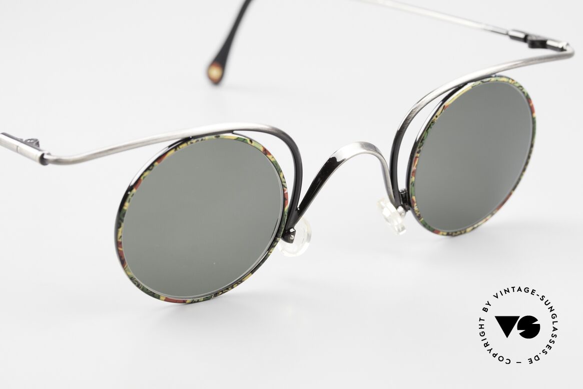 Casanova LC32 Crazy Round Shades Unisex, unworn with green sun lenses for 100% UV protection, Made for Men and Women