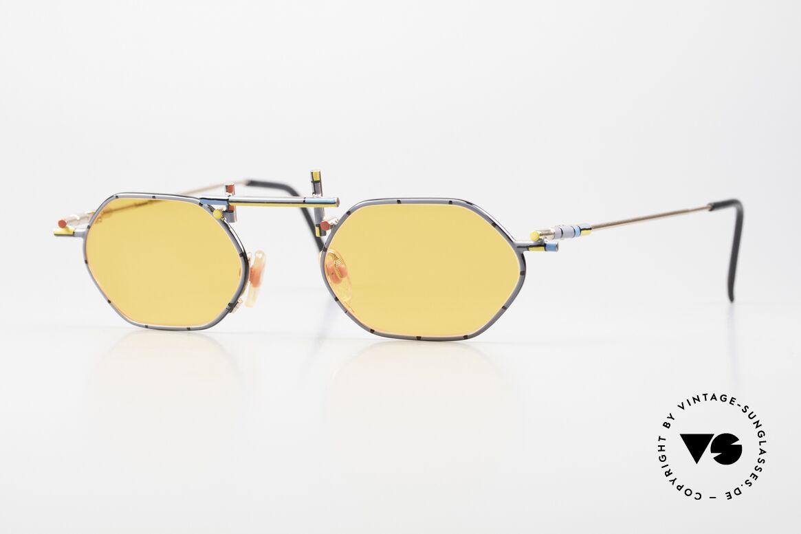 Casanova RVC5 Geometric Frame Primary Colors, Casanova sunglasses, mod. RVC5, size 48/20, col. 01, Made for Men and Women