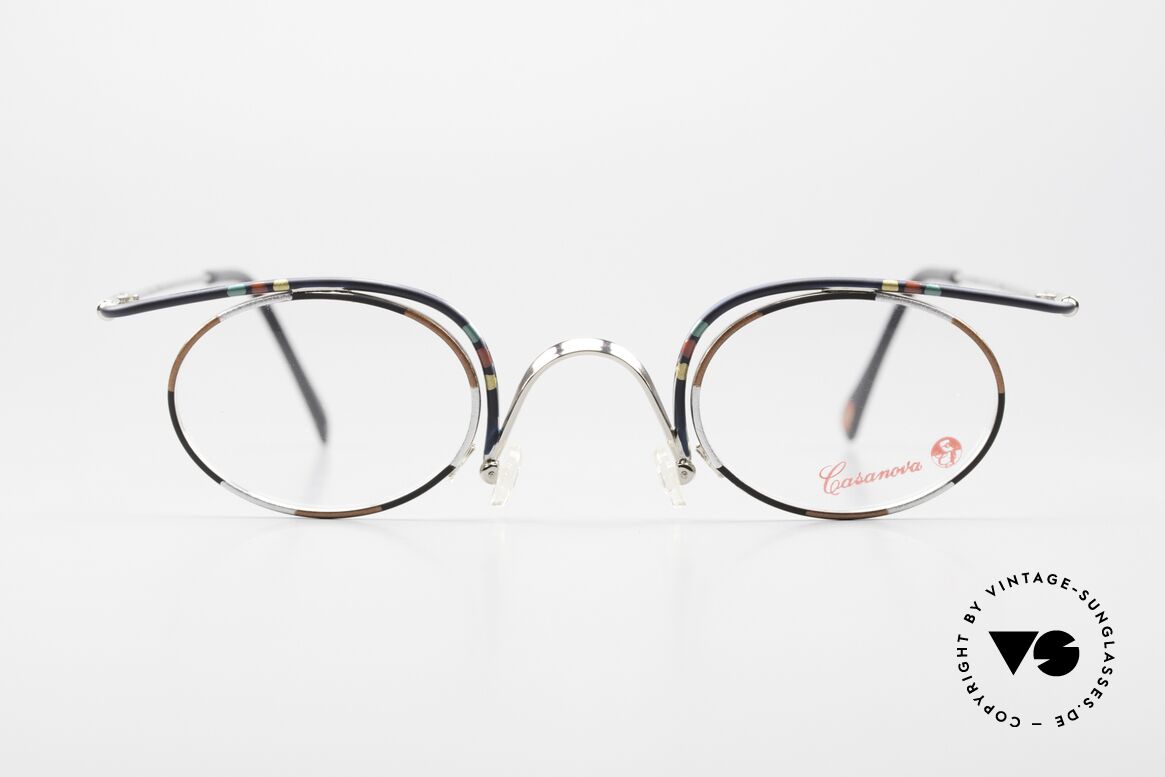 Casanova LC31 Crazy Oval Eyeglasses 90's, LC ="Liberty Collezione", which is Ital. "Art Nouveau", Made for Men and Women