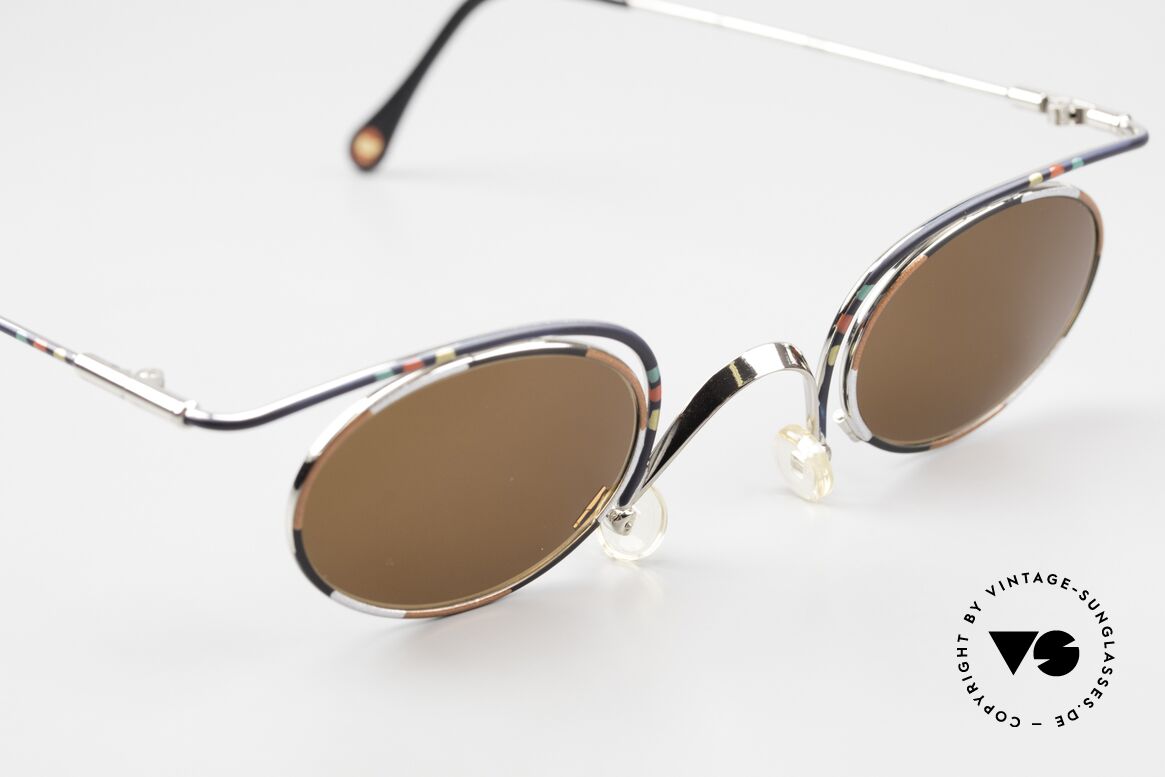 Casanova LC31 Crazy Oval 90's Sunglasses, unworn with brown sun lenses (for 100% UV protection), Made for Men and Women