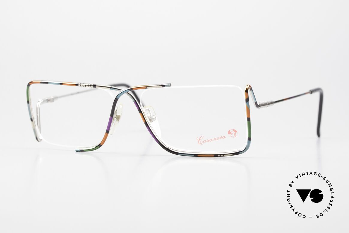 Casanova FC31 Futurism Art Eyeglasses 90's, Casanova vintage glasses, FC-31, size 52/22, col. 03, Made for Men and Women