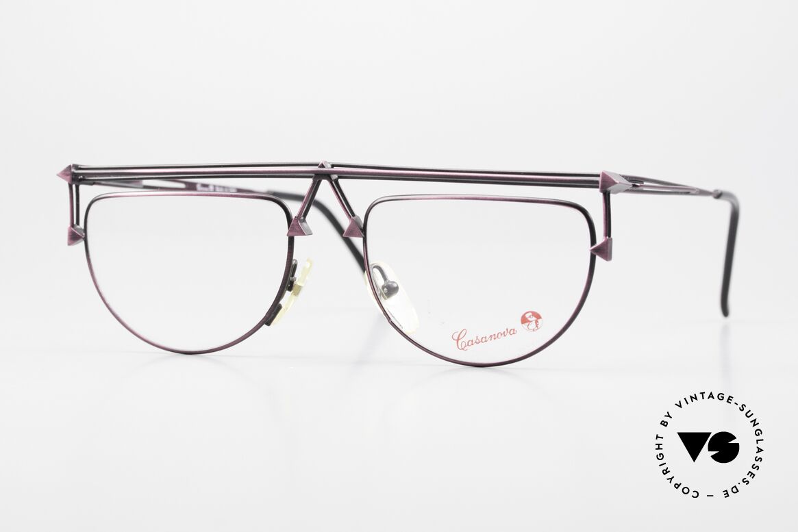 Casanova RVC1 Architecture Eyeglasses 90s, old Casanova sunglasses, mod. RVC-1, size 50/20, col. 01, Made for Men and Women