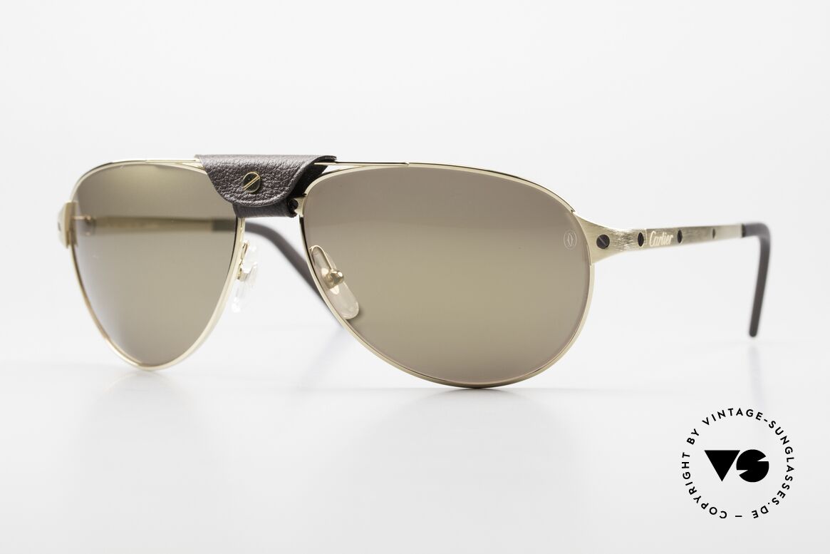 Cartier Santos Dumont Golden Eye Limited Edition, CARTIER Santos Dumont pilot sunglasses for men, Made for Men