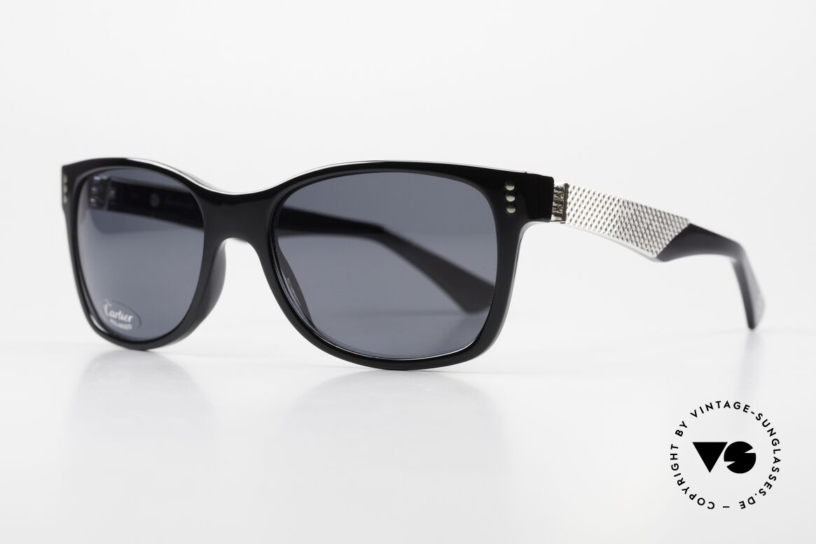 Cartier Jack Connection Jazz Sunglasses Miles Davis, intentional contrast between black and ruthenium, Made for Men and Women