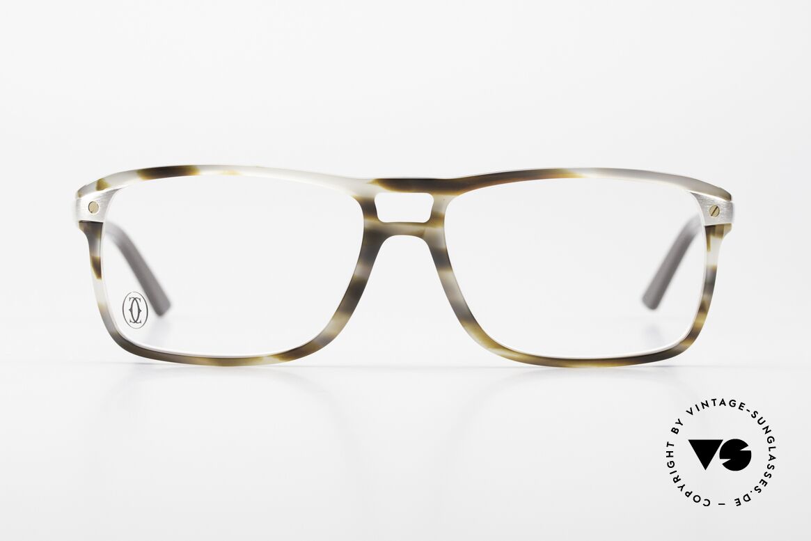 Cartier Eye Classics Men's Eyeglasses Platinum, very distinctive frame with flexible spring hinges, Made for Men