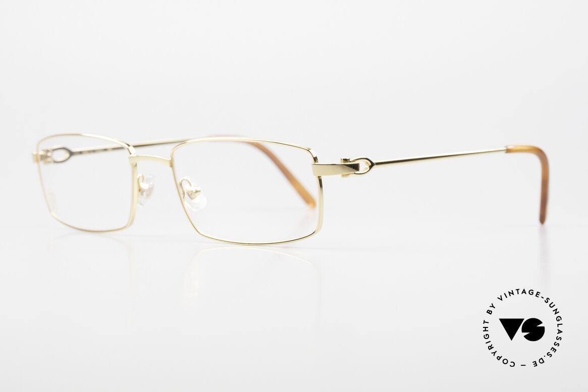 Cartier River Golden Luxury Frame Square, GOLD-PLATED metal frame (SHINY YELLOW GOLD), Made for Men