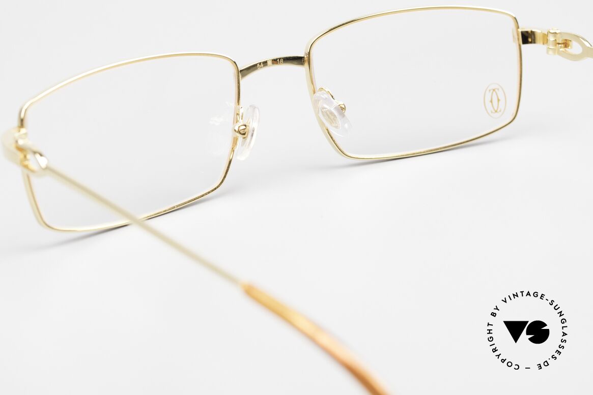 Cartier River Golden Luxury Frame Square, Size: medium, Made for Men