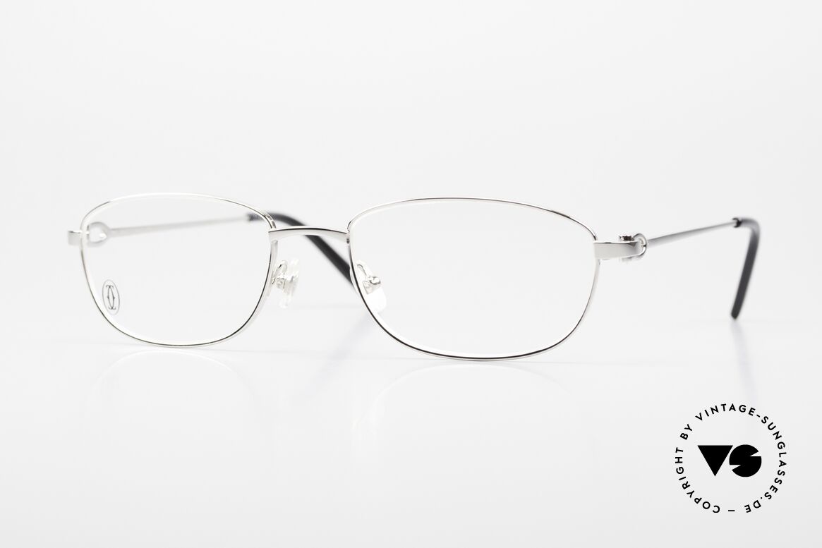 Cartier Whisper Shiny Platinum Frame Unisex, interesting Cartier eyeglass-frame in size 54/18, 140, Made for Men and Women