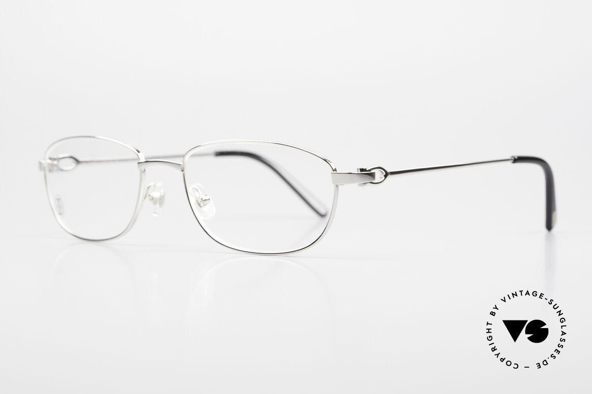 Cartier Whisper Shiny Platinum Frame Unisex, PLATINUM-PLATED metal frame (SHINY PLATINUM), Made for Men and Women