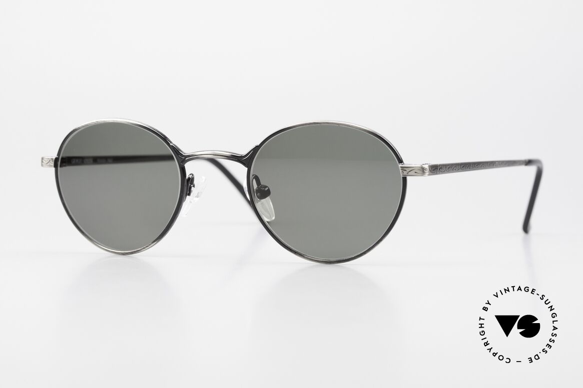 Giorgio Armani 129 Panto Round 90's Shades, rare vintage sunglasses by famous Giorgio Armani, Made for Men and Women