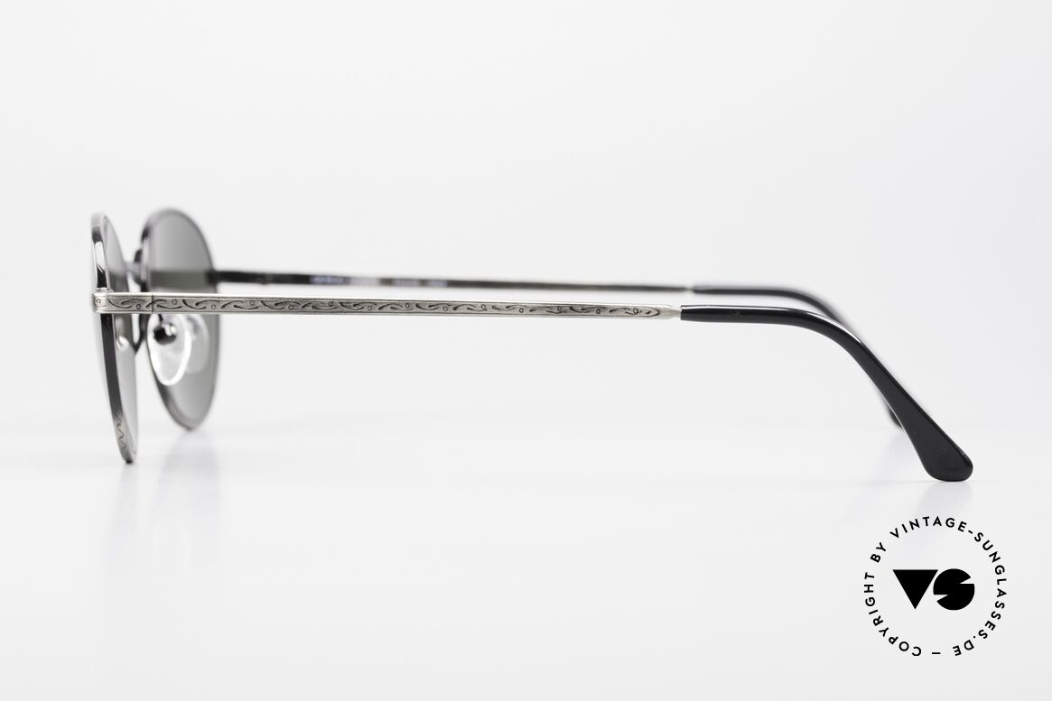 Giorgio Armani 129 Panto Round 90's Shades, the full frame is decorated with costly engravings, Made for Men and Women