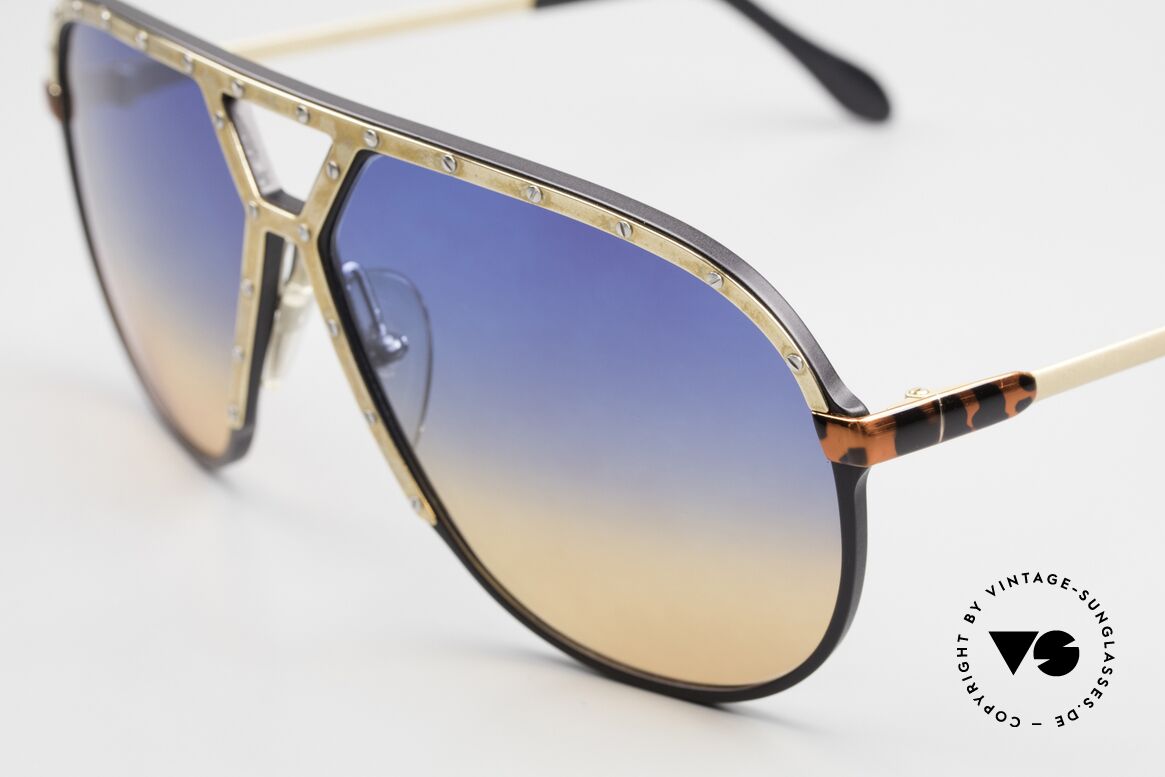Alpina M1 Blue To Orange Gradient Lens, true 1980's fashion accessory; Stevie Wonder Style, Made for Men