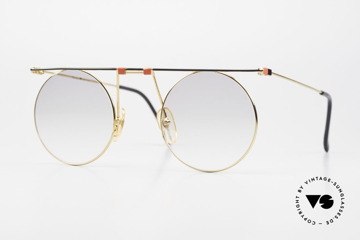 Casanova MTC 7 Art Frame 24kt Gold-Plated, round Casanova art sunglasses from the early 1990's, Made for Men and Women