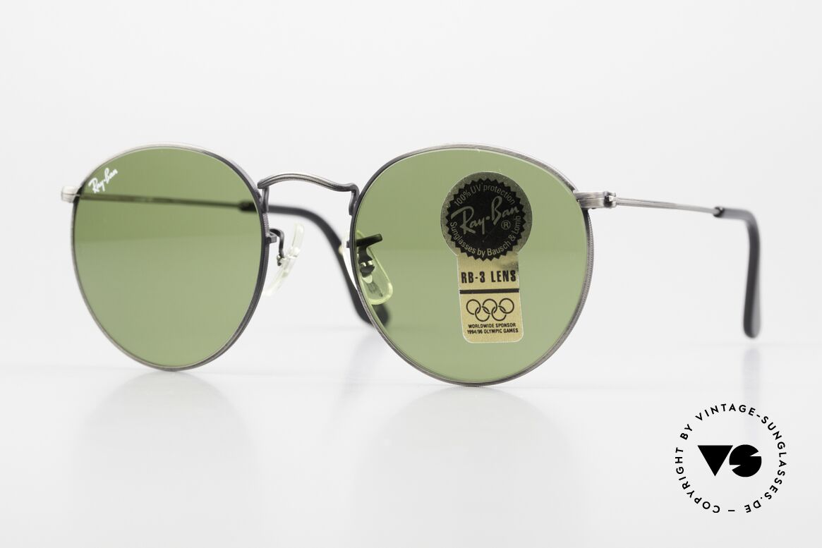 Ray Ban Round Metal 49 Round Vintage Shades USA, round 1980's Ray-Ban Bausch&Lomb vintage shades, Made for Men and Women