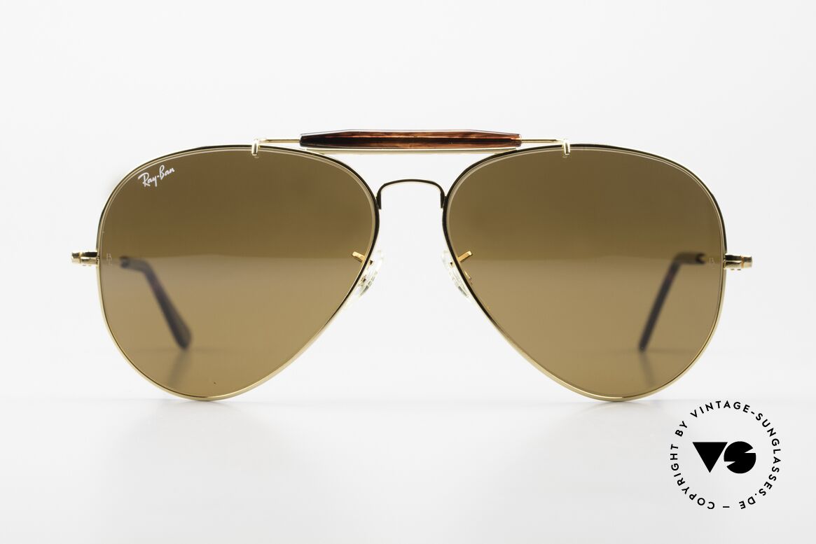 Ray Ban Outdoorsman II Tortuga Deep Groove Frame, rare 'DEEP GROOVE' special edition; 62mm size, Made for Men