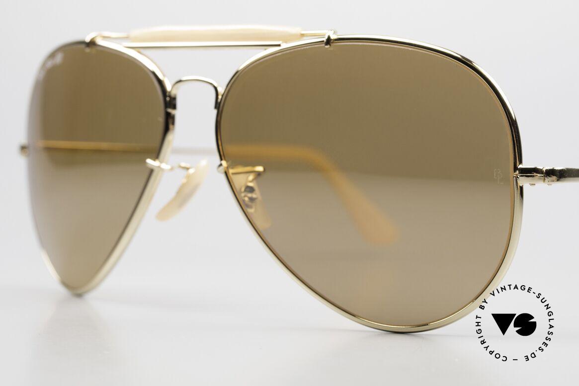 Ray Ban The General 62mm RB50 Mirrored B&L Lenses, 24kt gold plated & with mirrored RB50 sun lenses, Made for Men