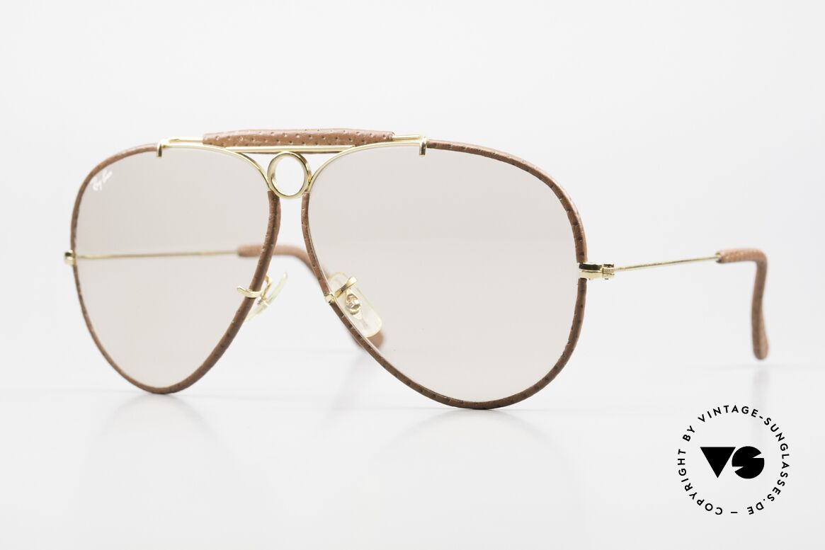 Ray Ban Shooter Leathers Changeable B&L Sun Lenses, classic Shooter sunglasses by RAY-BAN; large size 62°14, Made for Men