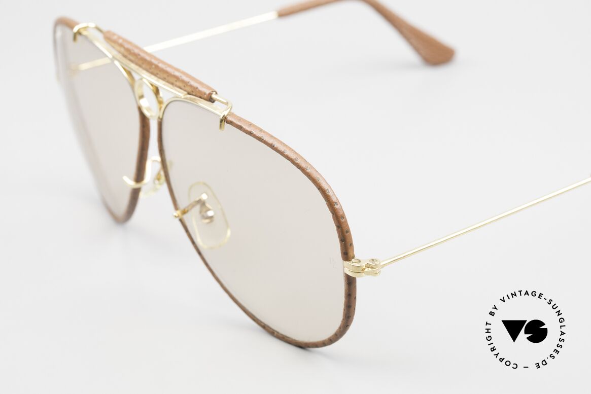 Ray Ban Shooter Leathers Changeable B&L Sun Lenses, changeable lens: darker in the sun & lighter in the shade, Made for Men