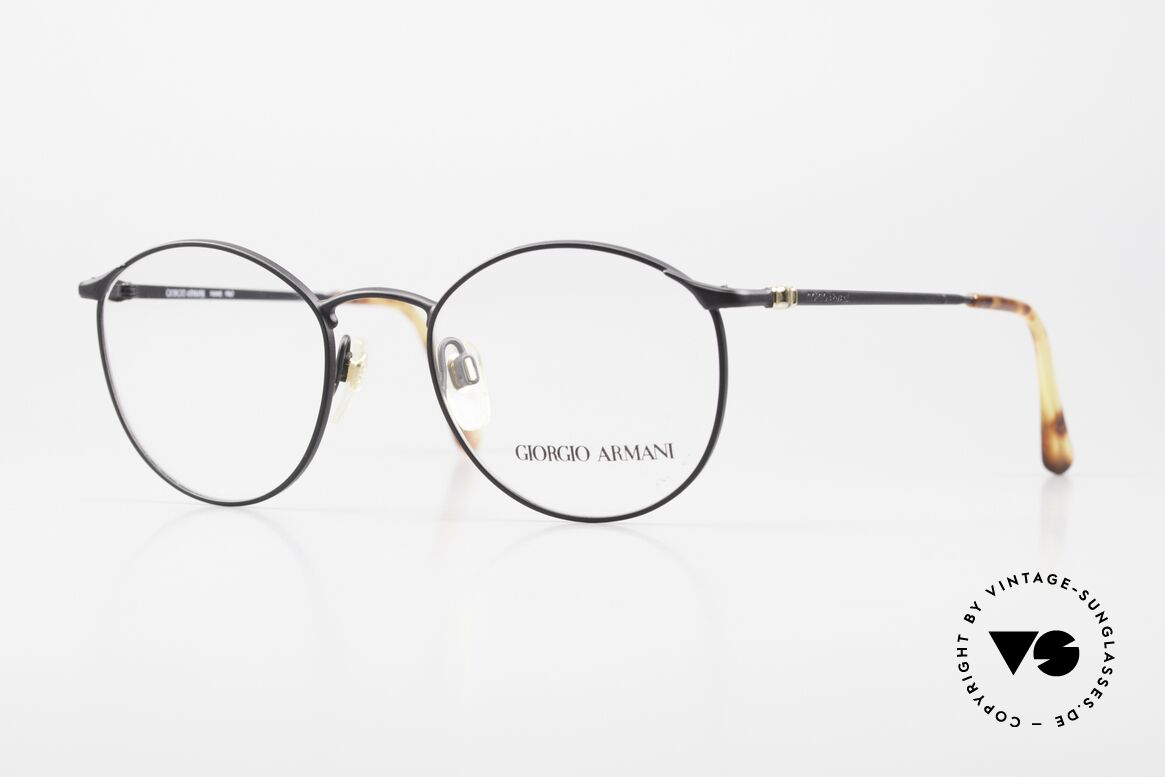 Giorgio Armani 132 Rare Old 90's Panto Eyeglasses, timeless vintage Giorgio Armani designer eyeglasses, Made for Men