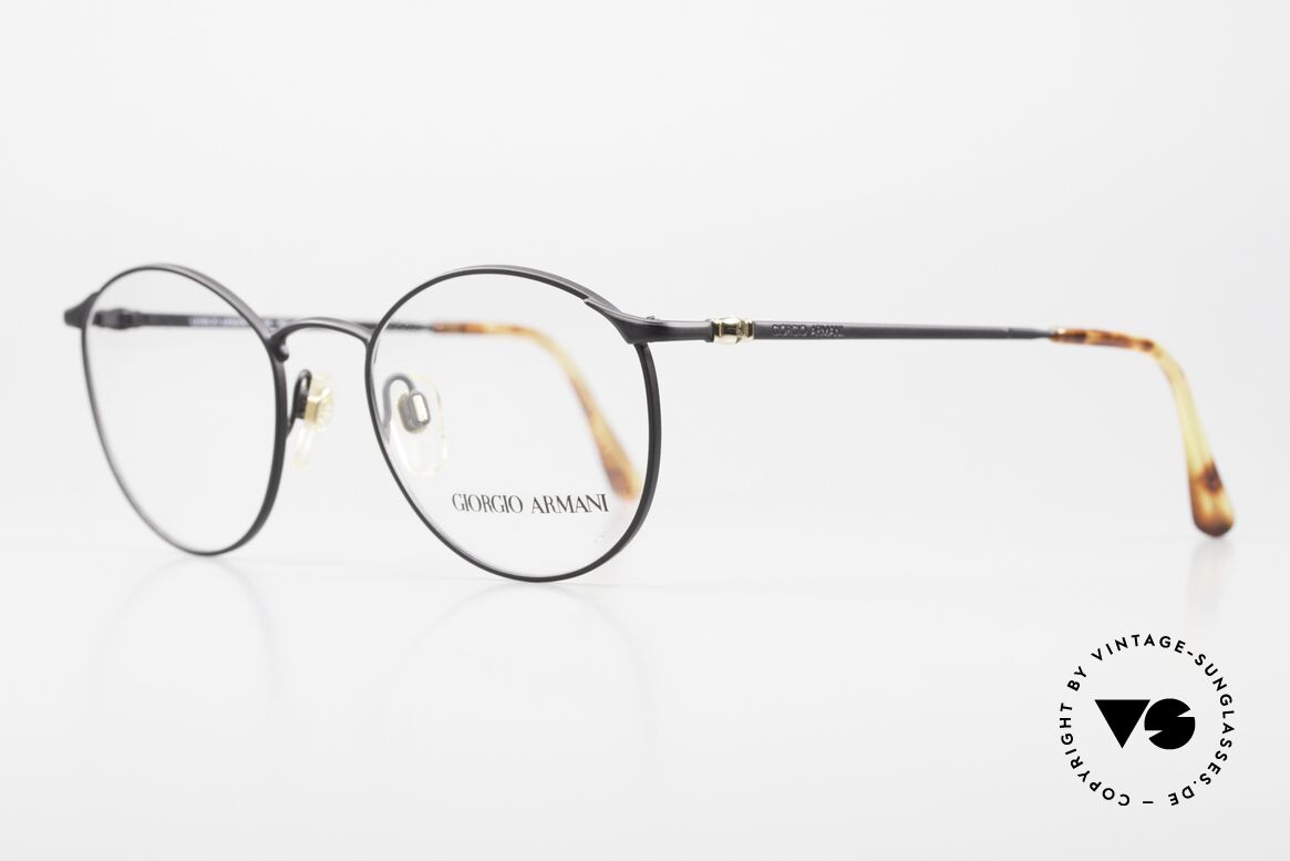 Giorgio Armani 132 Rare Old 90's Panto Eyeglasses, true 'gentlemen glasses' in tangible premium-quality, Made for Men