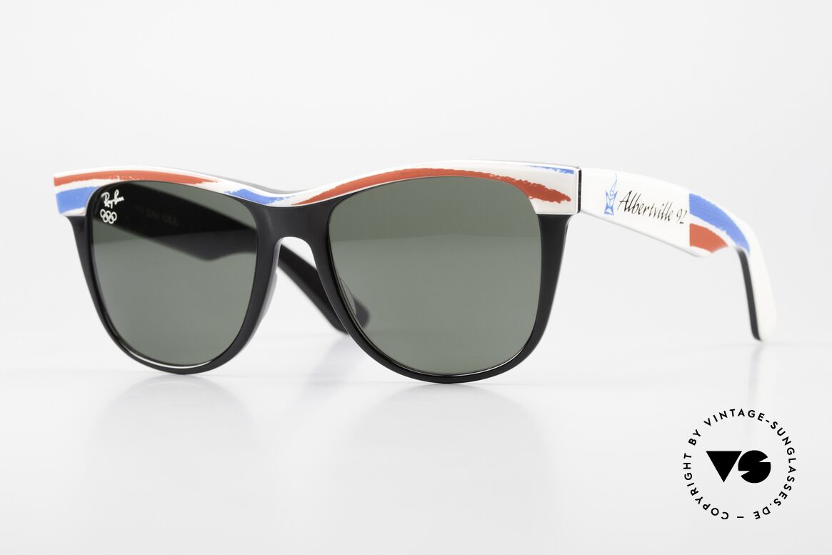 Ray Ban Wayfarer II Olympic Games 1992 Albertville, limited Bausch&Lomb vintage Wayfarer sunglasses, Made for Men and Women