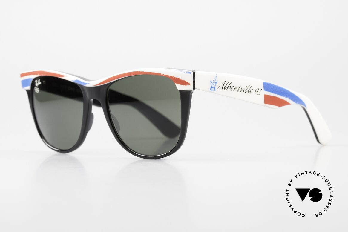 Ray Ban Wayfarer II Olympic Games 1992 Albertville, B&L quality mineral lenses (for 100% UV-protection), Made for Men and Women
