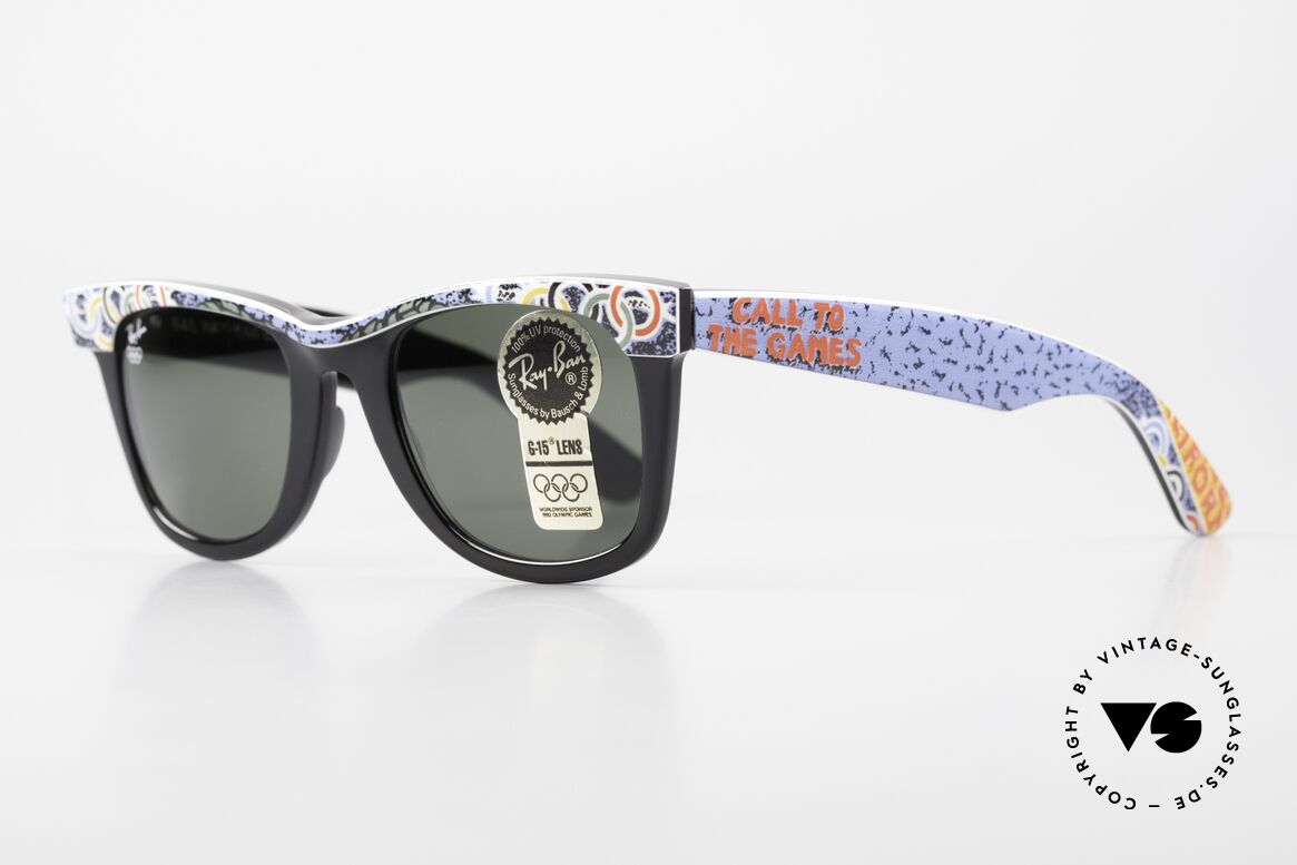 Ray Ban Wayfarer I Olympic Games 1932 Los Angeles, B&L quality mineral lenses (for 100% UV-protection), Made for Men and Women