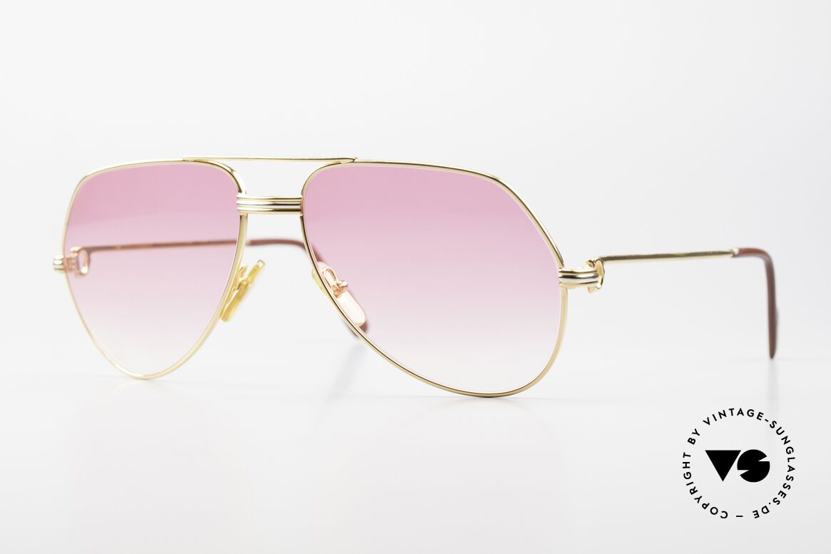 Cartier Vendome LC - M The Pink 80s Luxury Glasses, Cartier Vendome Aviator sunglasses from the 80's/90's, Made for Men and Women