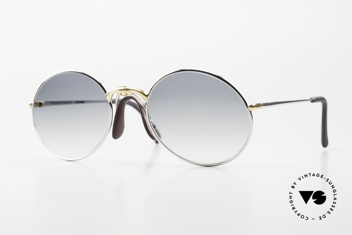 Porsche 5658 - S Round 90's Glasses Bicolor, luxury round designer sunglasses by Porsche Design, Made for Men and Women