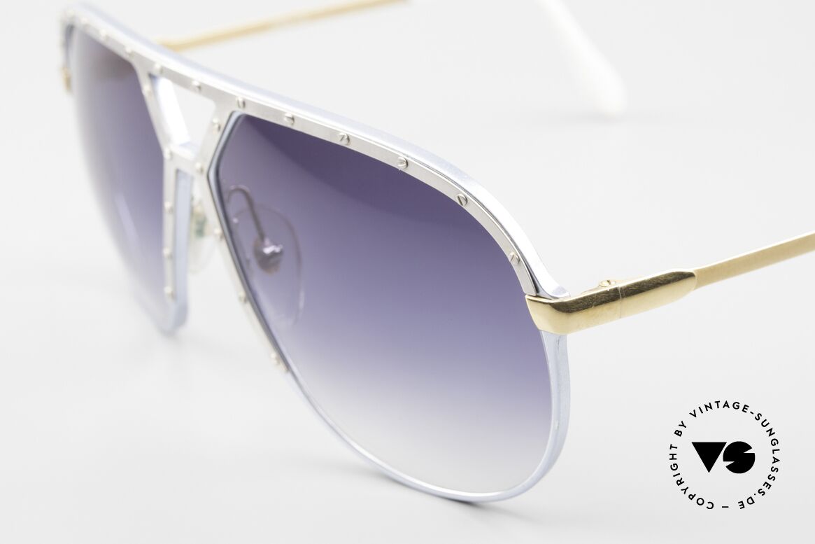 Alpina M1 Vintage Frame 80's Iconic, with new blue-gradient lenses (100% UV protect.), Made for Men and Women