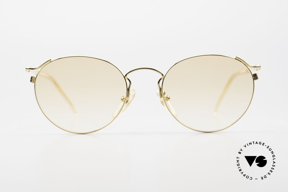 Jean Paul Gaultier 57-2271 22ct Gold-Plated Frame 90's, model from the Junior Gaultier series from app. 1997, Made for Men and Women