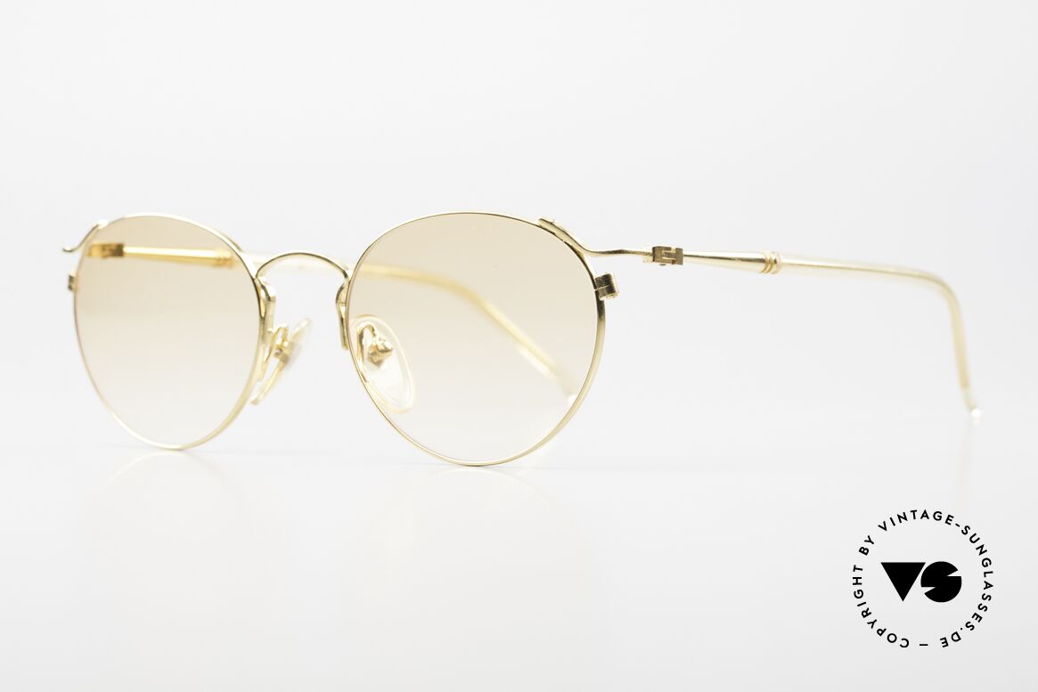 Jean Paul Gaultier 57-2271 22ct Gold-Plated Frame 90's, interesting frame shape in size 51-18; GOLD-PLATED, Made for Men and Women