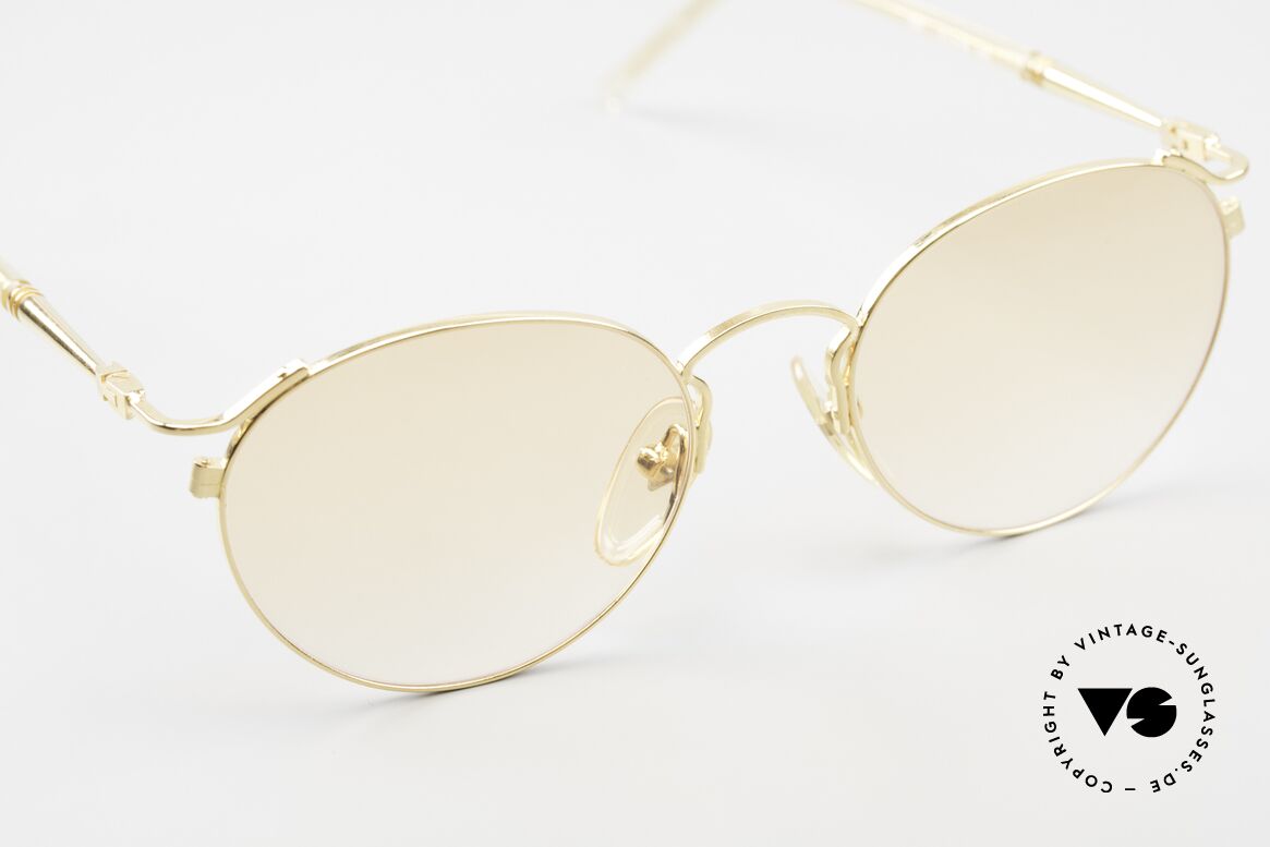 Jean Paul Gaultier 57-2271 22ct Gold-Plated Frame 90's, new old stock (like all our vintage JP Gaultier shades), Made for Men and Women