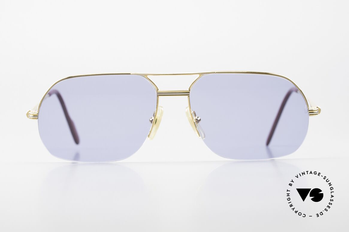 Cartier Orsay Luxury Men's Sunglasses 90'S, model of the 'Semi-Rimless' Collection by CARTIER, Made for Men