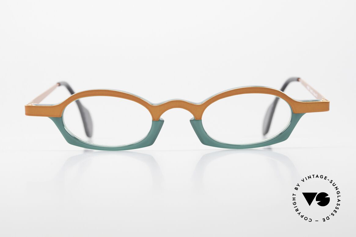 Theo Belgium Bioval Combi Reading Glasses, very discreet combination of plastic and metal, Made for Women