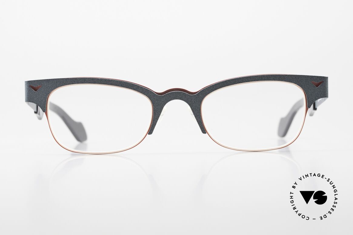 Theo Belgium Trente Unisex Designer Specs, model trente+un; color 248 (red / green-metallic), Made for Men and Women
