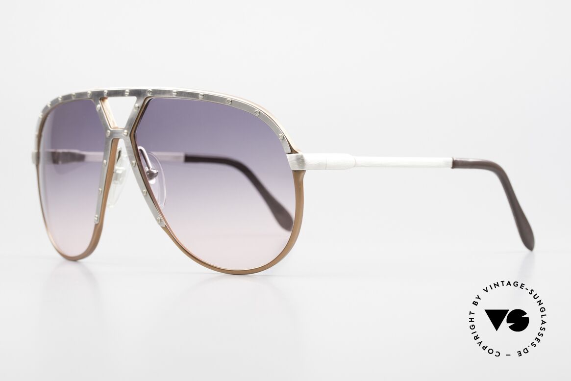 Alpina M1 Unique Gray To Pink Gradient, antique silver ornamental cover, screws, temples, Made for Men