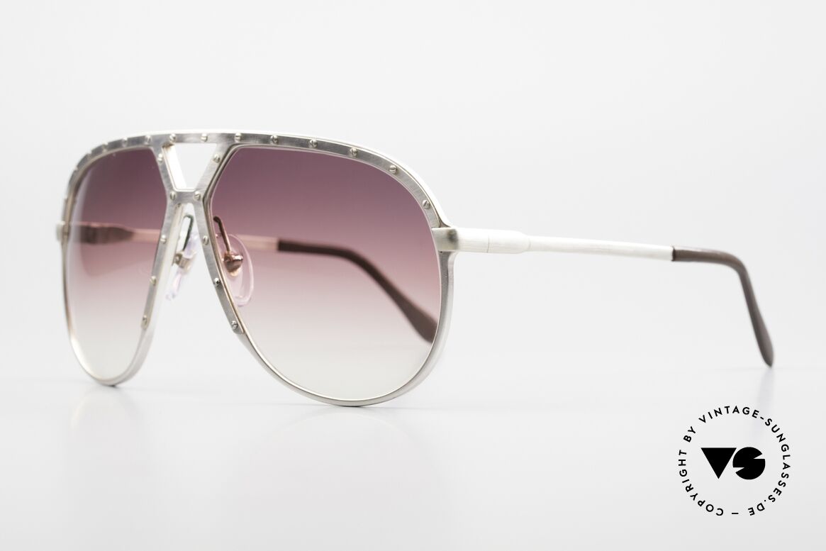 Alpina M1 Rare Antique Silver Frame, rare maroon-gradient sun lenses; 100% UV prot., Made for Men