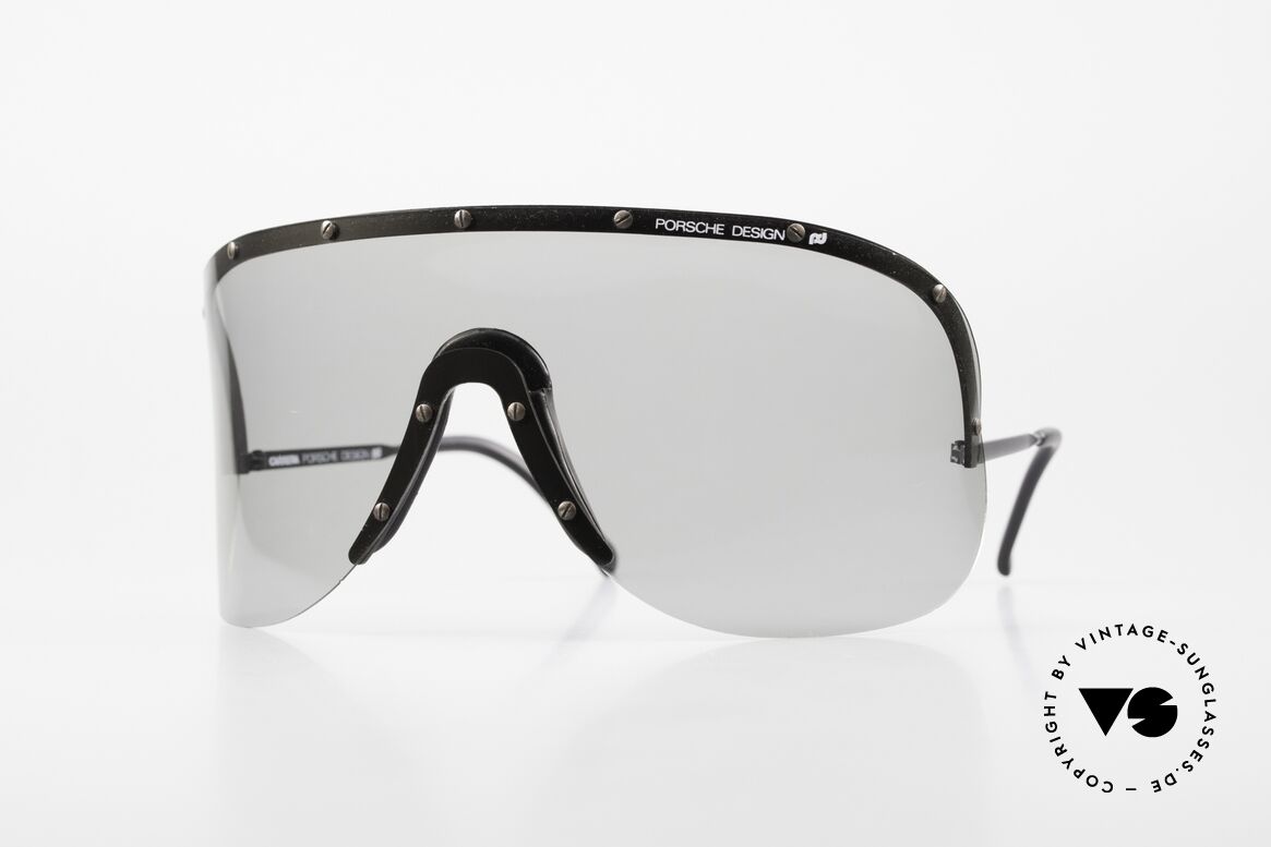 Porsche 5620 80's Yoko Ono Shades Black, mod. 5620: vintage Porsche sunglasses by Carrera Design, Made for Men and Women