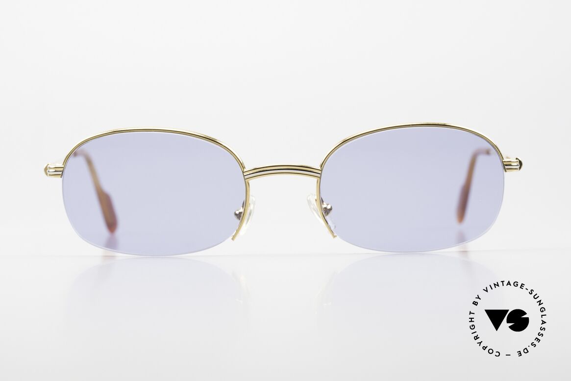 Cartier Nylor Rare Luxury Sunglasses 90's, Cartier model Colisee with modified lens shape, Made for Men and Women