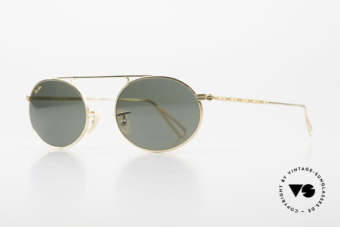 Ray Ban Vintage Oval Bausch&Lomb USA Shades 90s, legendary B&L mineral lenses (100% UV protection), Made for Men and Women