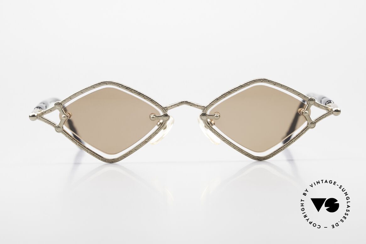Jean Paul Gaultier 56-7203 Art Sunglasses True Vintage, fancy frame construction (fantastic integrated lenses), Made for Men and Women
