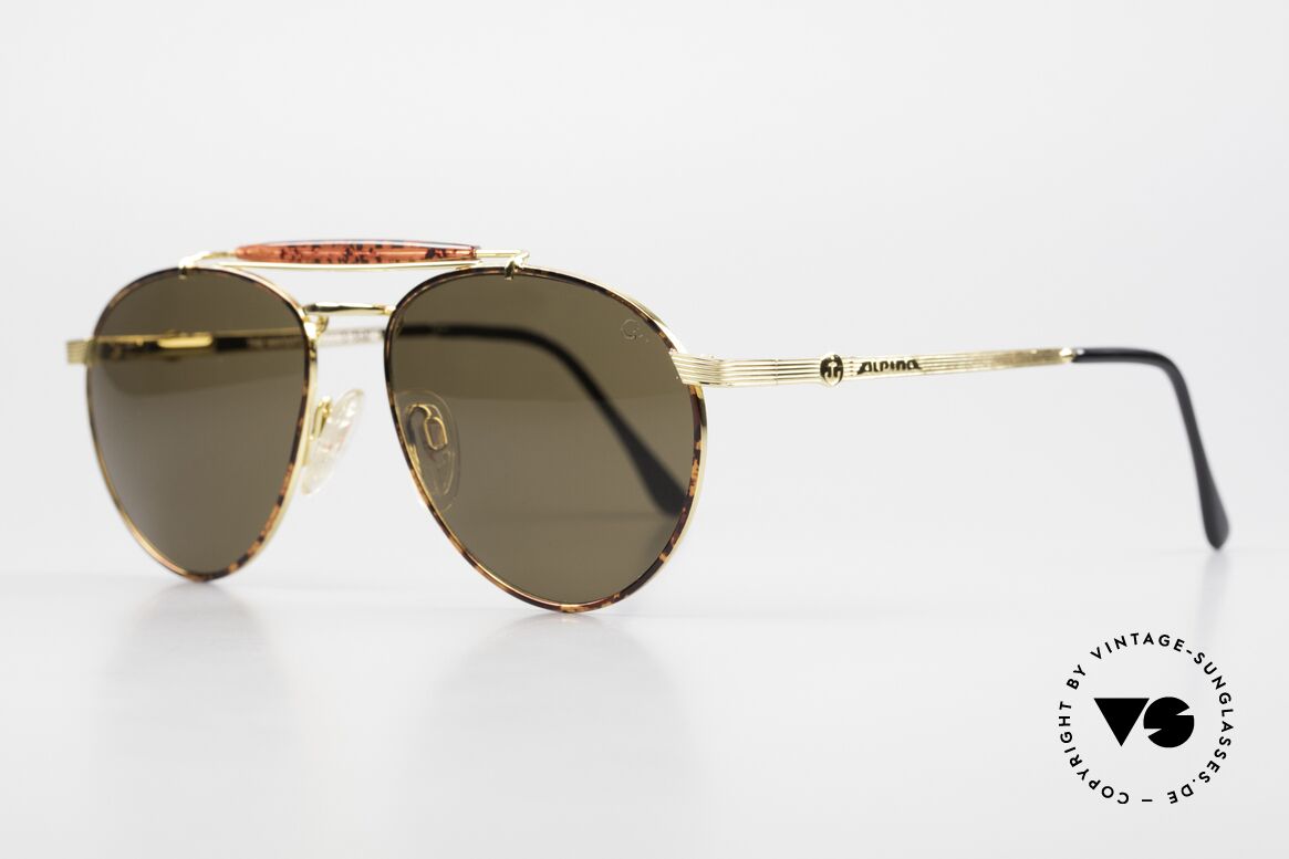 Alpina The Navigator Ladies & Gents Sunglasses, amazing quality and perfect fit (gold-plated), Made for Men and Women
