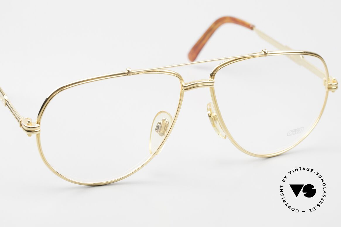 Gerald Genta New Classic 04 24ct Gold Plated Eyeglasses, unworn, one of a kind with serial number, size 60-14, Made for Men