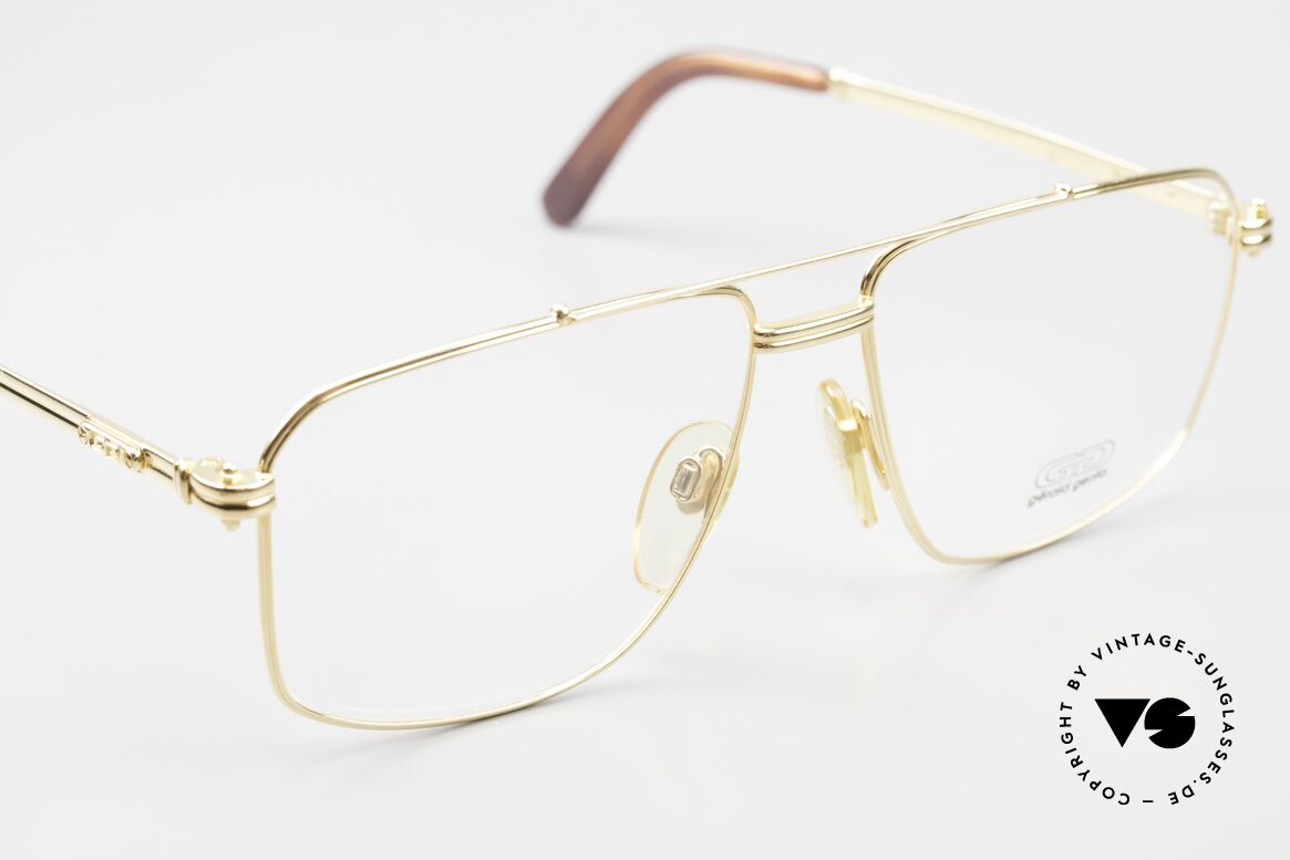 Gerald Genta New Classic 21 24ct Gold Plated Men's Specs, unworn, one of a kind with serial number, size 57-15, Made for Men