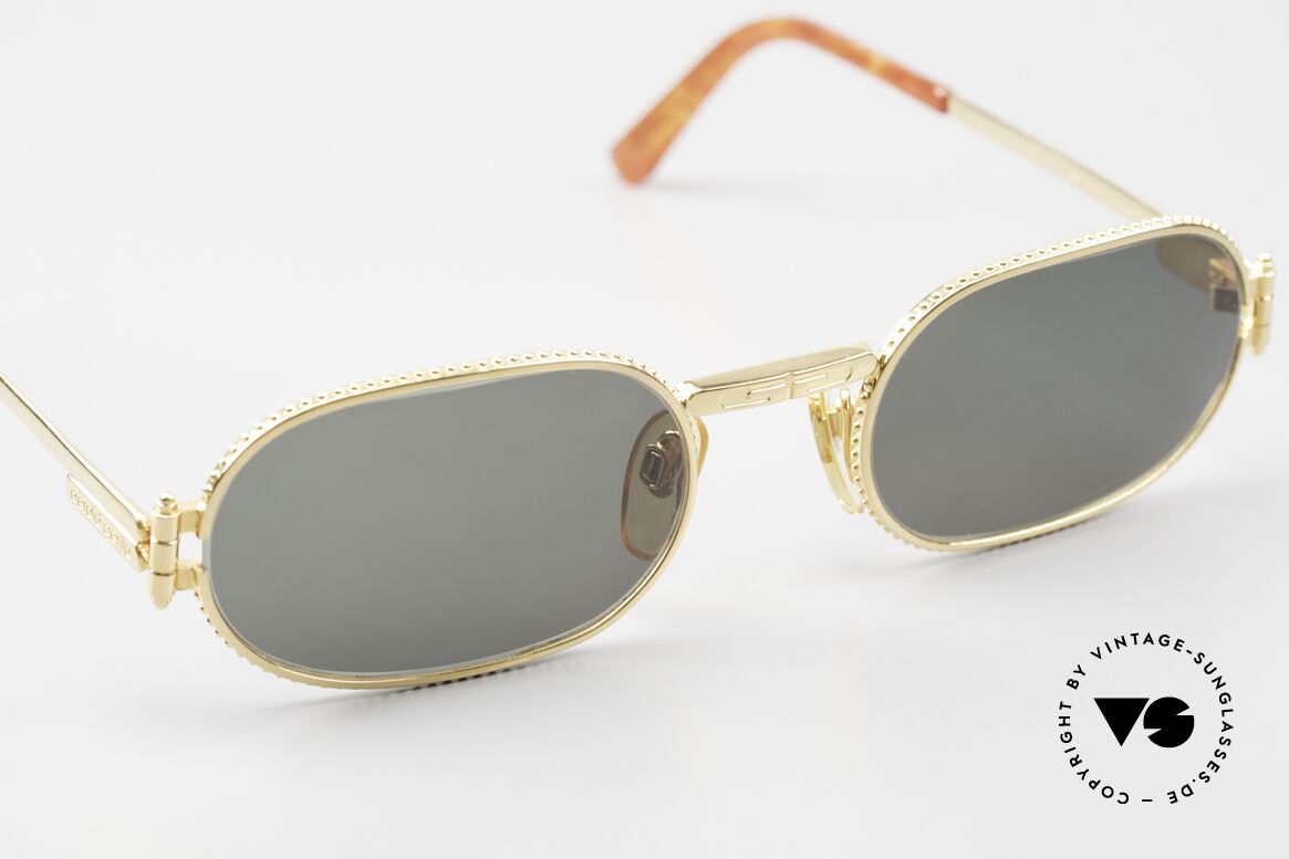 Gerald Genta Gefica 01 24ct Gold Plated 90's Shades, unworn, one of a kind with serial number, size 53-21, Made for Men and Women